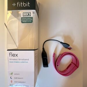 Fitbit with 2 wrist straps and charger cable